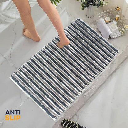 2 Piece Amalfi Super Soft Absorbent Bath Mat Set Jumbo Plush Cotton Pedestal Bath Rug with Modern Design for Bathroom OLIVIA ROCCO OLIVIA ROCCO Bath Mat