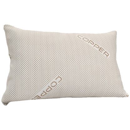 Copper Infused Memory Foam Pillow Anti-Ageing Wrinkle Reducing Hypoallergenic Therapy for Head & Neck Support by Olivia Rocco. 48x74cm OLIVIA ROCCO Pillows