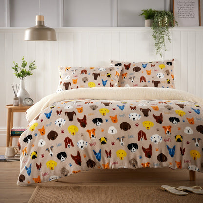 OLIVIA ROCCO Printed Teddy Duvet Sets dogs SINGLE / DOGS OLIVIA ROCCO Duvet Cover