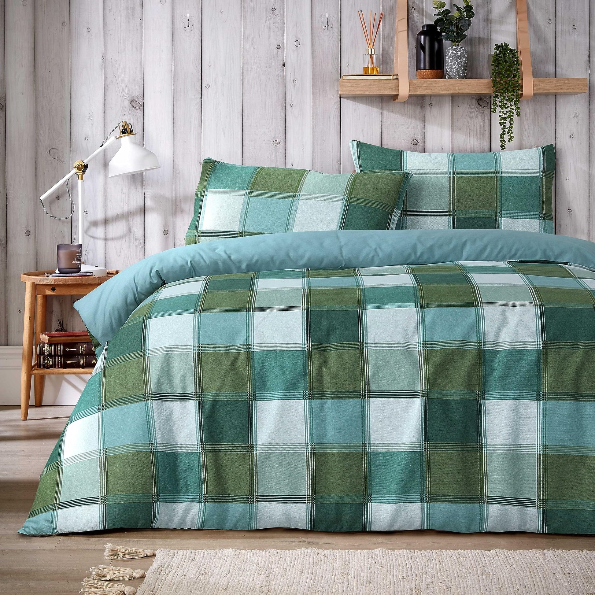 Glencoe Check Duvet Cover Set Easy Care Bedding Quilt Covers with Pillowcases OLIVIA ROCCO Glencoe Check Duvet Cover Set