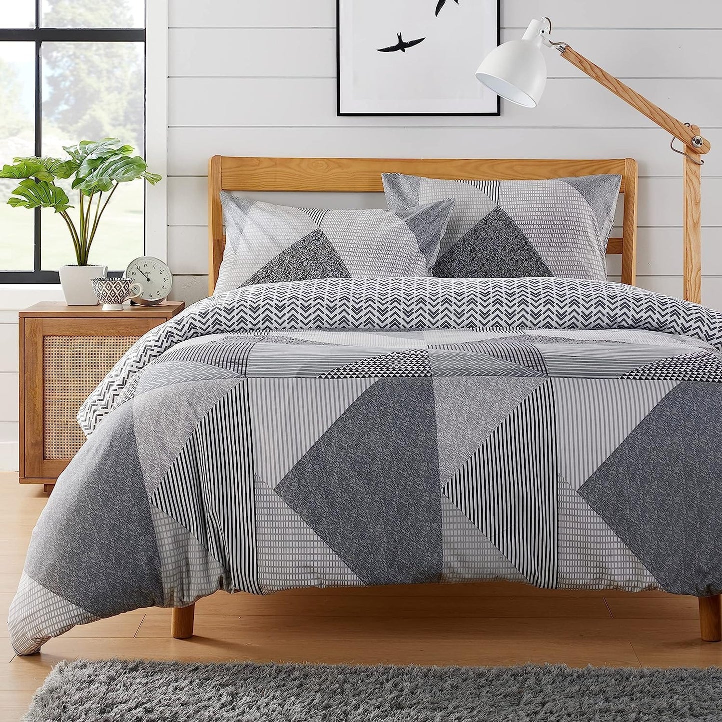 Jasper Grey Printed Duvet Cover Set SINGLE / JASPER GREY OLIVIA ROCCO Duvet Covers