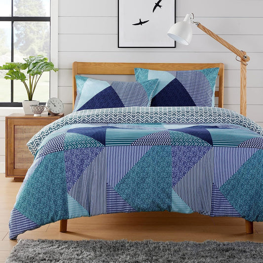 Jasper Teal Printed Duvet Cover Set SINGLE / JASPER TEAL OLIVIA ROCCO Duvet Covers