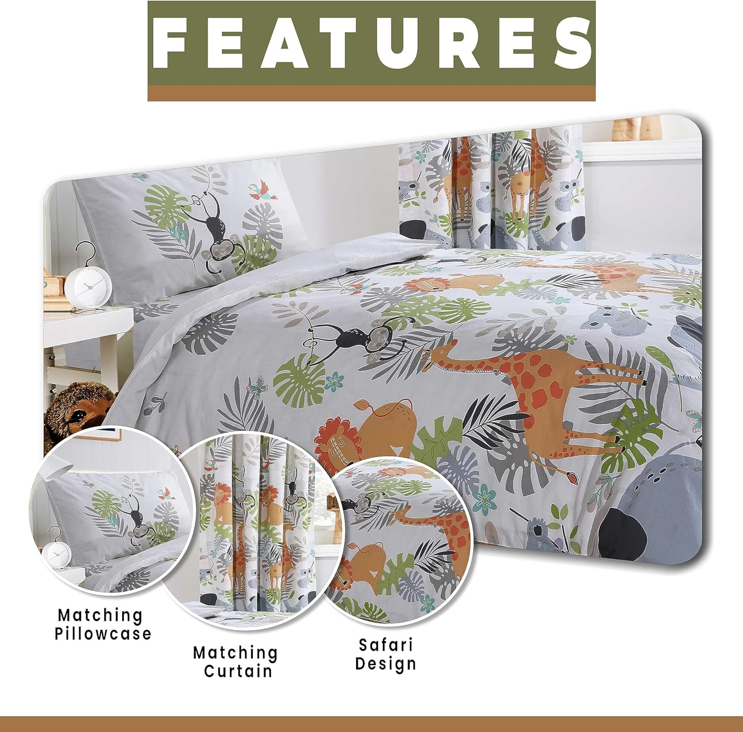 Children's safari bedding best sale