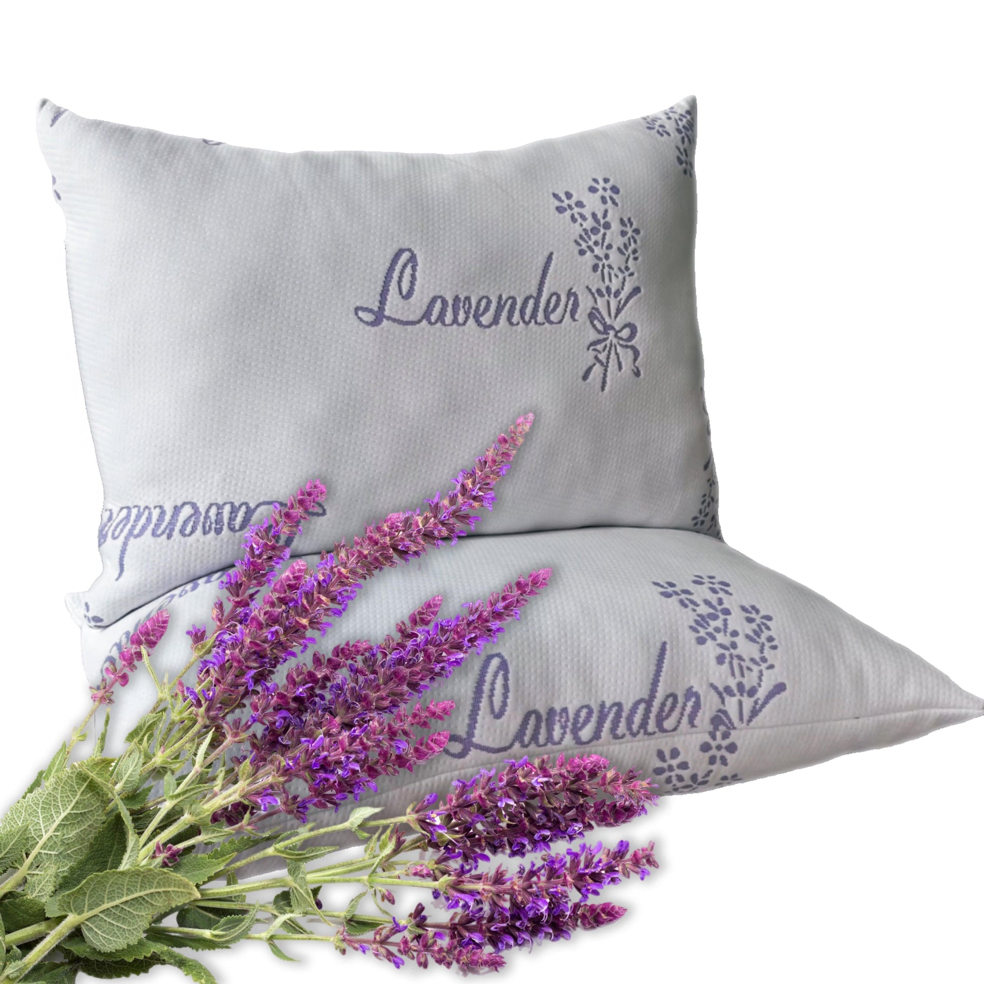 Lavender Infused Medium Support Hotel Pillow Hypoallergenic Microfibre for Side Sleepers Soothing Down Feel by OLIVIA ROCCO 50x75cm OLIVIA ROCCO Pillows