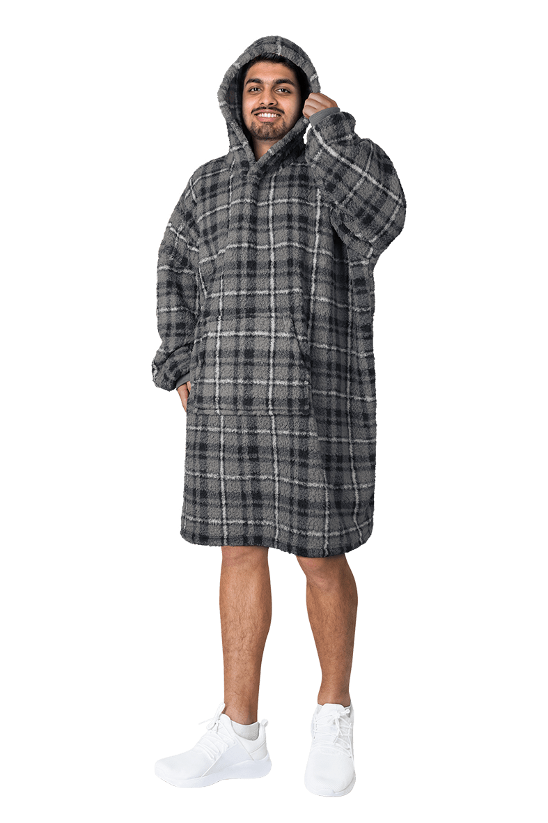 Men's Hooded Oversized Blanket, Giant Hoodie With Sherpa Lining – OLIVIA  ROCCO