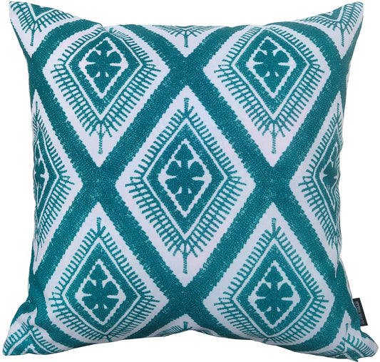 Waterproof Cushions Outdoor Indoor Hollowfibre Filled 43 x 43 cm / MEZE TEAL OLIVIA ROCCO Cushions