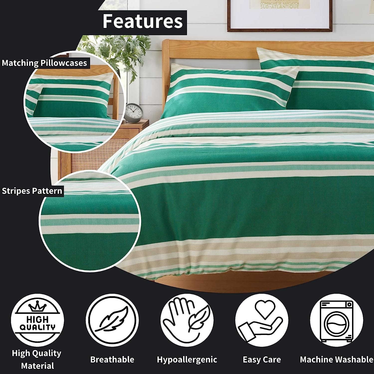 Miami Stripes Duvet Cover Set OLIVIA ROCCO Duvet Covers