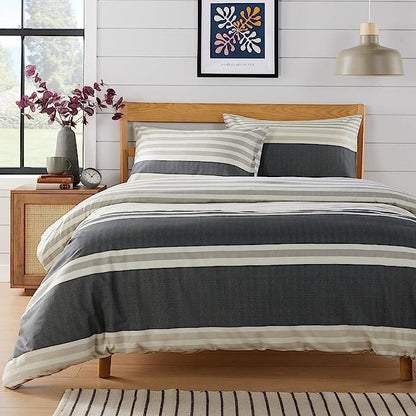 Miami Stripes Duvet Cover Set Single / Natural OLIVIA ROCCO Duvet Covers