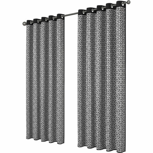 Milano Geometric Blackout Curtains Thermal Insulated Eyelet Pair Light-Blocking Window Drapes for Stylish Home Decor OLIVIA ROCCO Curtain