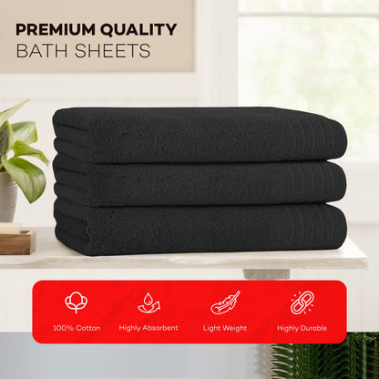 Monaco 3 Pack Bath Sheets Highly Absorbent Premium Quality 100% Cotton Large Towel Set OLIVIA ROCCO Towel