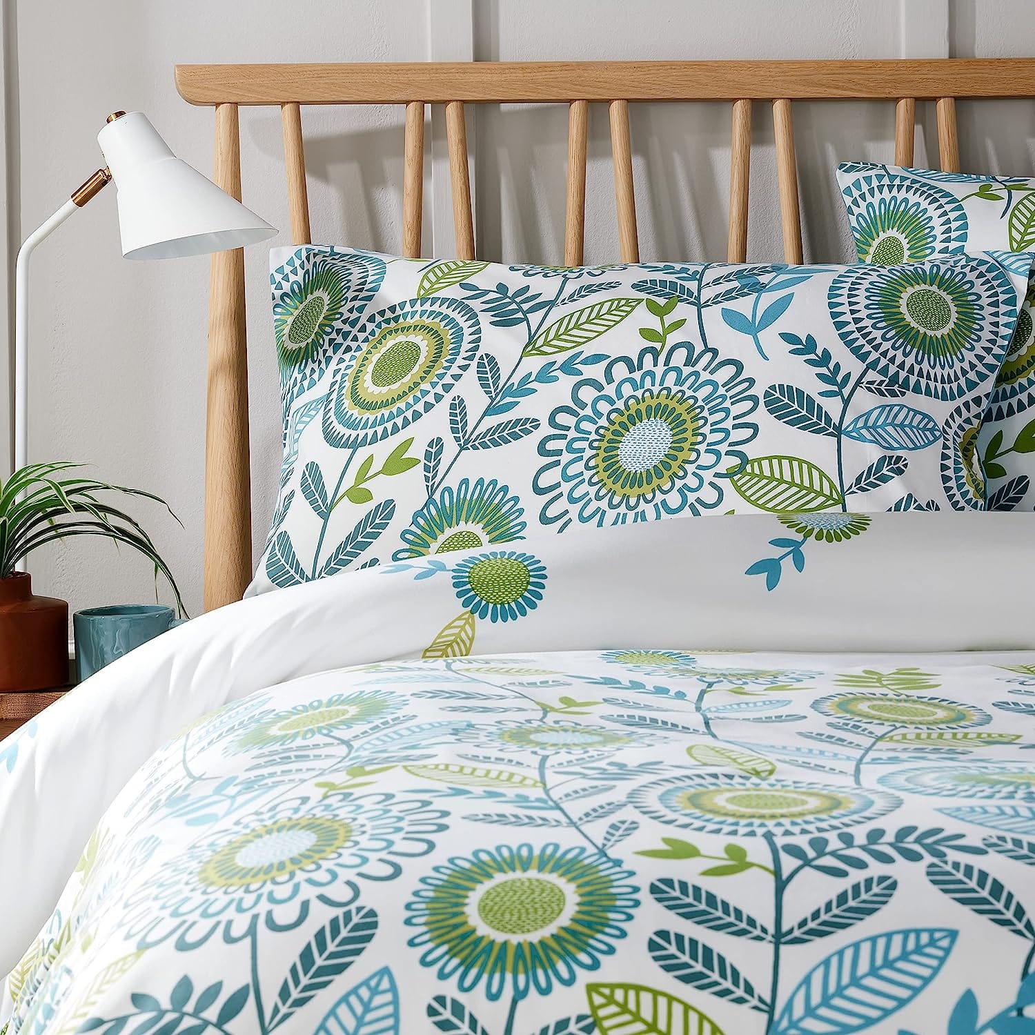 Opulence Teal Printed Duvet Cover Set OLIVIA ROCCO Duvet Covers