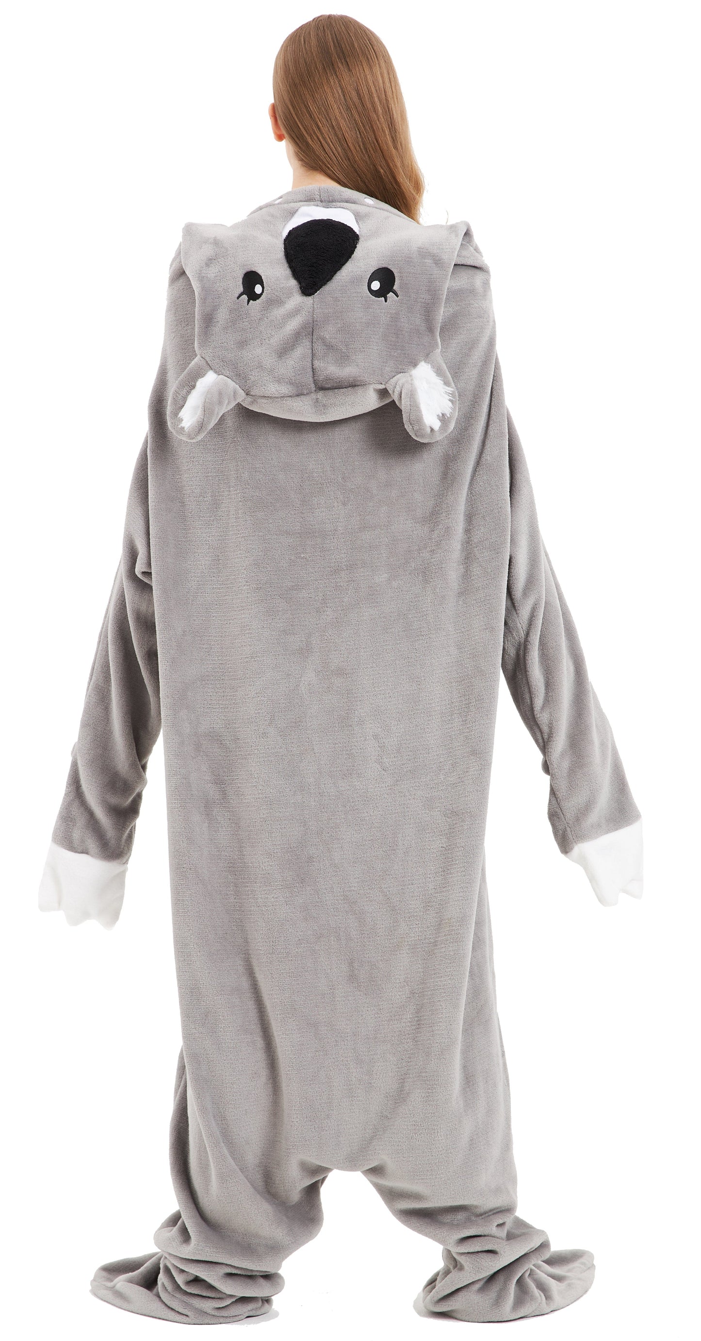 Oversized Animal Wearable Blanket Hoodie Soft Fleece Hooded Blanket with Sleeves Warm Winter Loungewear (Koala) Koala OLIVIA ROCCO Hooded Blanket