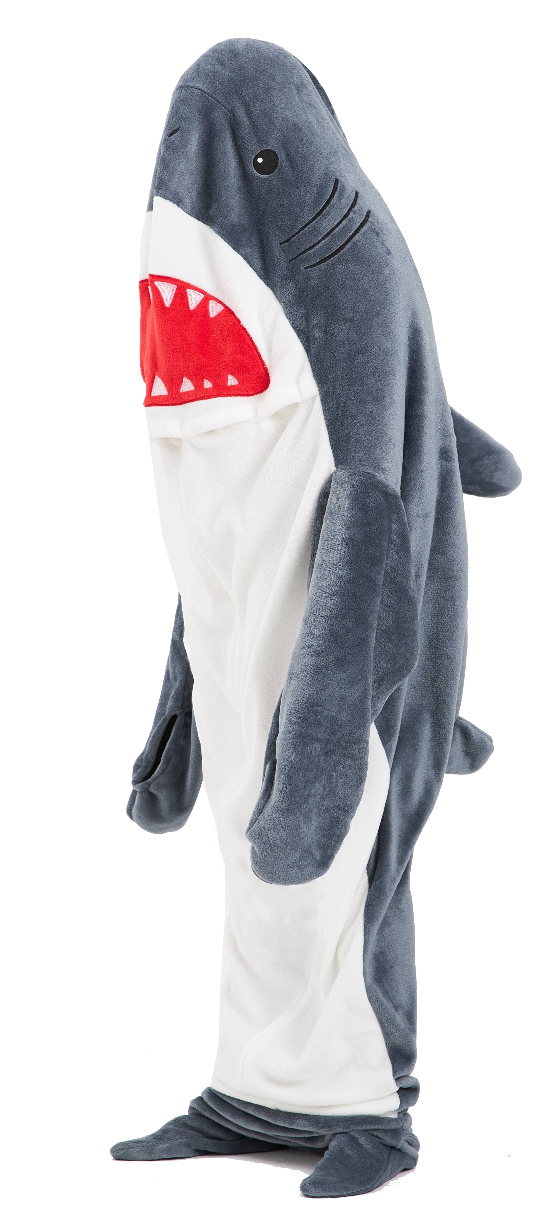 Oversized Animal Wearable Blanket Hoodie Soft Fleece Hooded Blanket with Sleeves Warm Winter Loungewear(Shark) Shark OLIVIA ROCCO Hooded Blanket