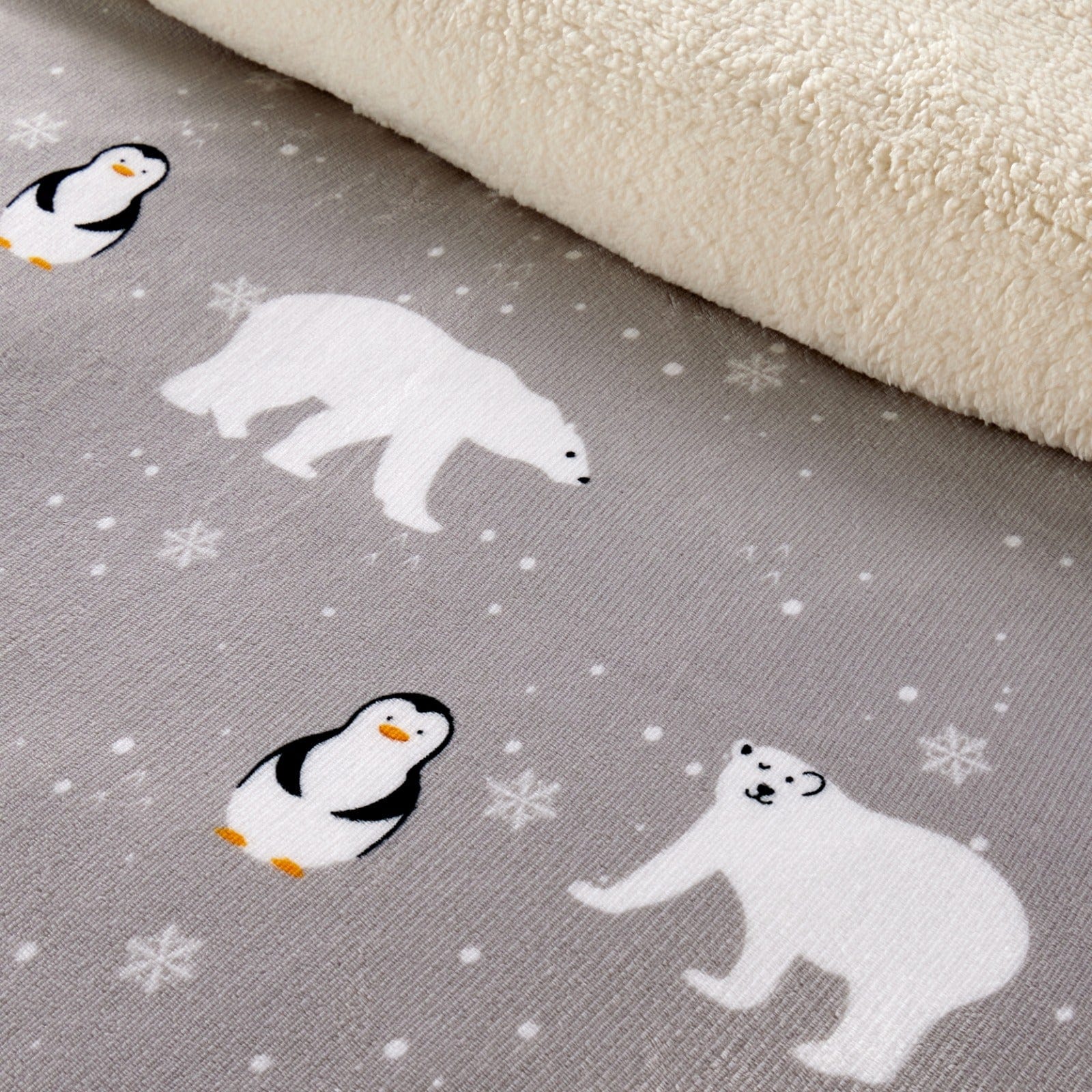 Polar bear fleece blanket sale