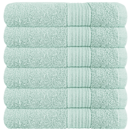 Rhodes Towel Seafoam  100% Cotton Hotel Quality Soft Super Absorbent Hand Bath Towels, Sheets & Face Cloths by Olivia Rocco 6 Pack Hand Towels / Seafoam OLIVIA ROCCO Towels