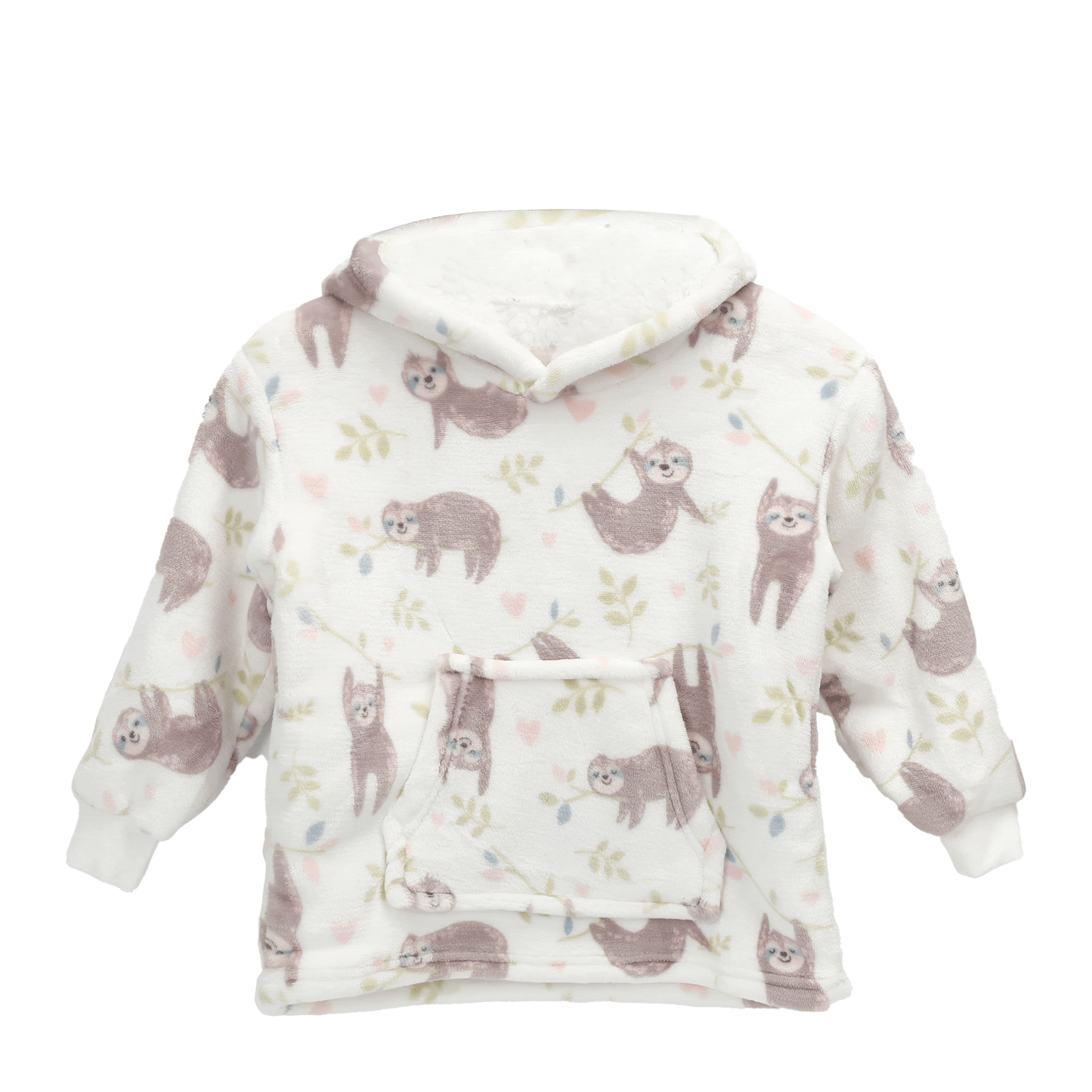 Younger Kids Hoodie Blanket Infants Hooded Loungewear Unisex, Safari & Sloth 0-2 YRS / PINK SLOTH Daisy Dreamer Hooded Blanket