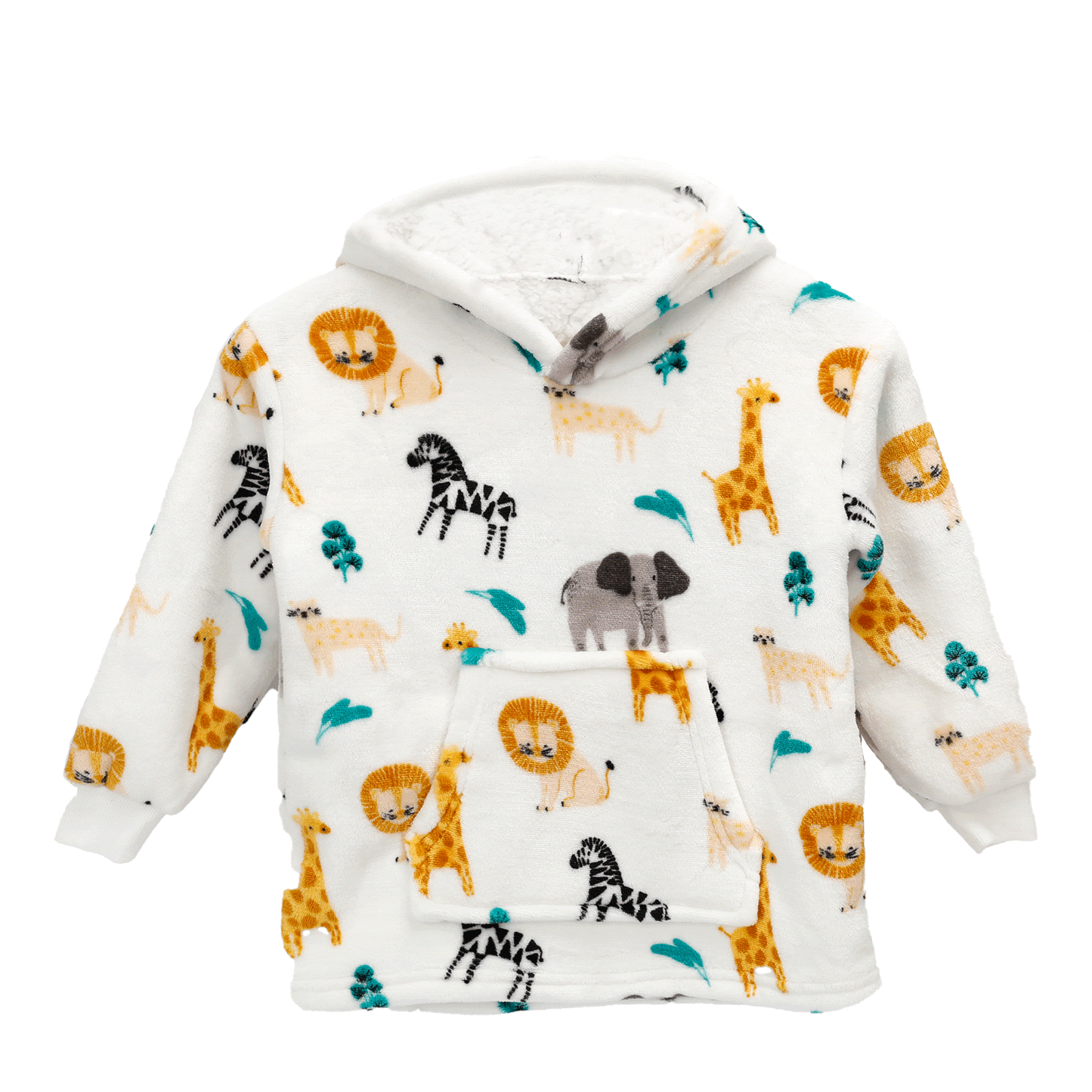 Younger Kids Hoodie Blanket Infants Hooded Loungewear Unisex, Safari & Sloth Daisy Dreamer Hooded Blanket