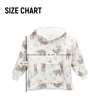 Younger Kids Hoodie Blanket Infants Hooded Loungewear Unisex, Safari & Sloth Daisy Dreamer Hooded Blanket