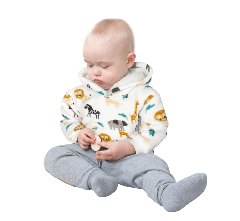 Younger Kids Hoodie Blanket Infants Hooded Loungewear Unisex, Safari & Sloth Daisy Dreamer Hooded Blanket