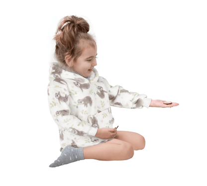 Younger Kids Hoodie Blanket Infants Hooded Loungewear Unisex, Safari & Sloth Daisy Dreamer Hooded Blanket