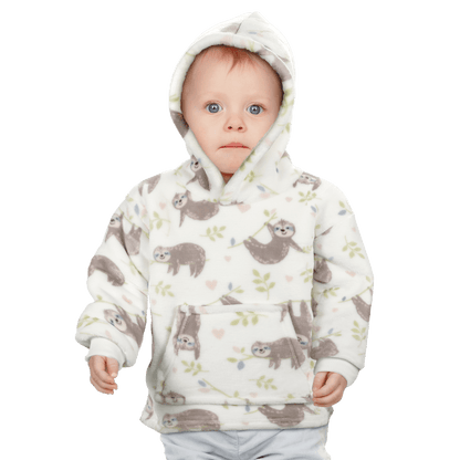 Younger Kids Hoodie Blanket Infants Hooded Loungewear Unisex, Safari & Sloth Daisy Dreamer Hooded Blanket