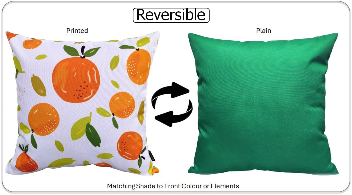 Waterproof Cushions Outdoor Indoor Hollowfibre Filled 43 x 43 cm / SUMMER FRUITS OLIVIA ROCCO Cushions