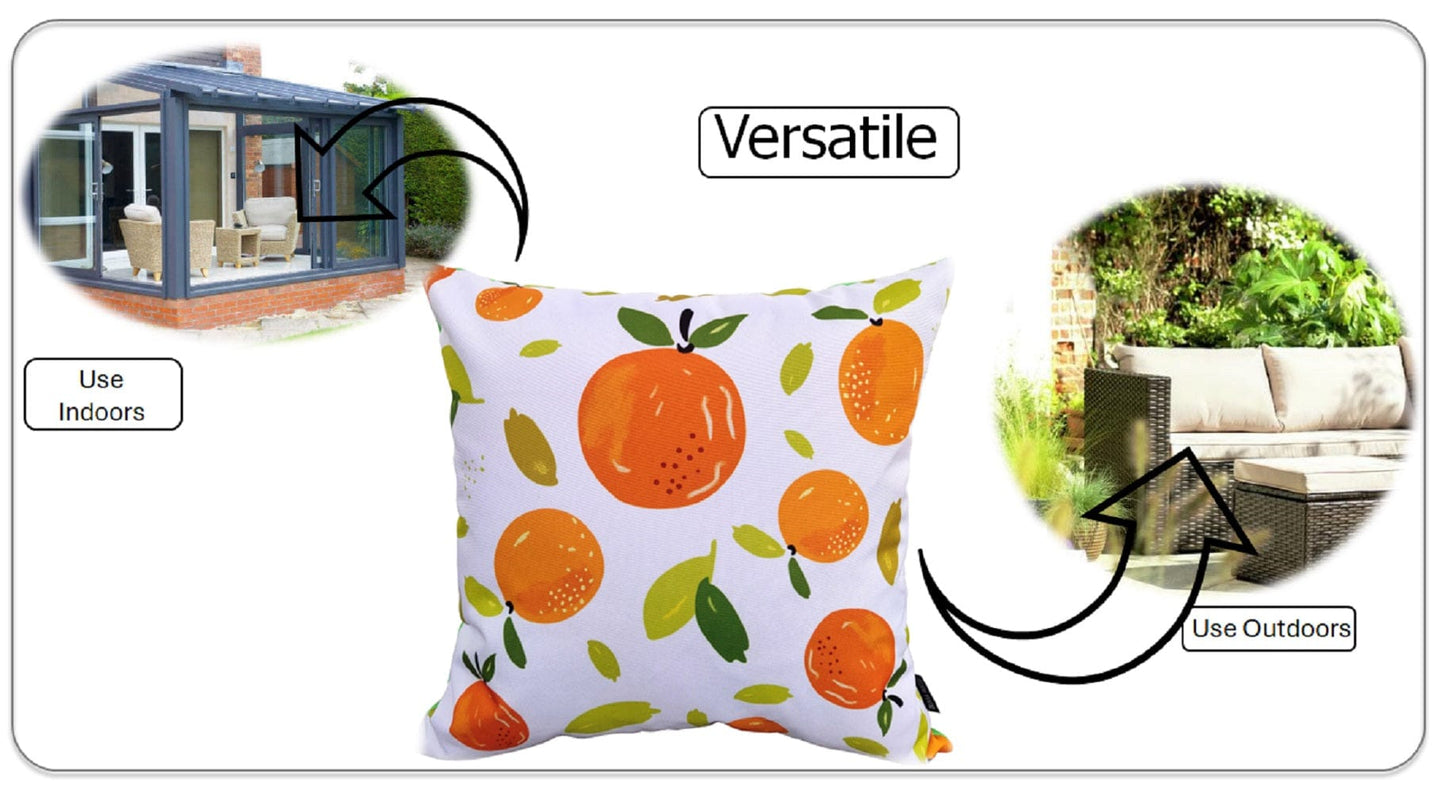 Waterproof Cushions Outdoor Indoor Hollowfibre Filled 43 x 43 cm / SUMMER FRUITS OLIVIA ROCCO Cushions