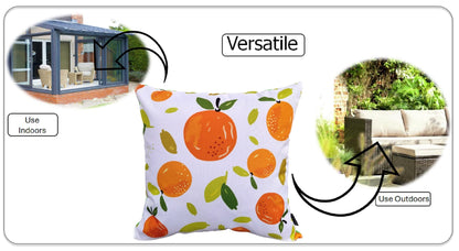 Waterproof Cushions Outdoor Indoor Hollowfibre Filled 43 x 43 cm / SUMMER FRUITS OLIVIA ROCCO Cushions