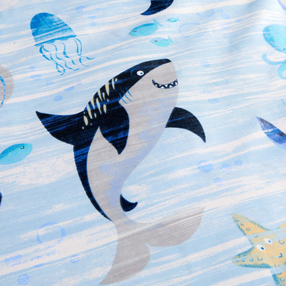 Sharks Duvet Cover Set Bedding for Kids Soft Cotton Reversible Design Quilt Bed Covers with Pillowcases OLIVIA ROCCO Duvet Cover