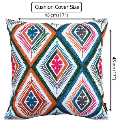 Waterproof Cushions Outdoor Indoor Hollowfibre Filled 43 x 43 cm / MEZE MULTI OLIVIA ROCCO Cushions