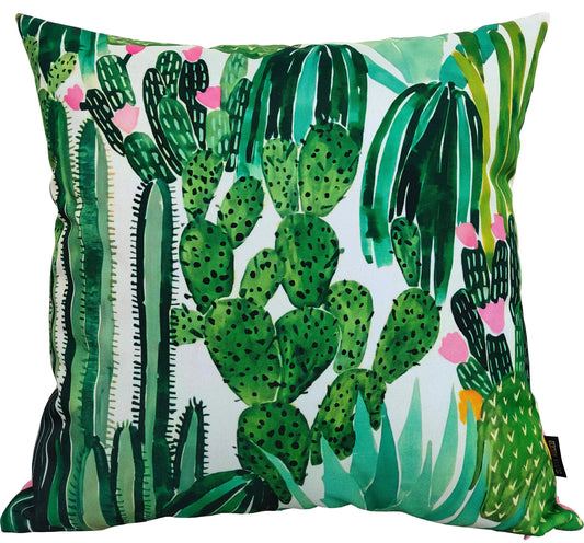 Waterproof Cushions Outdoor Indoor Hollowfibre Filled 43 x 43 cm / CACTUS OLIVIA ROCCO Cushions