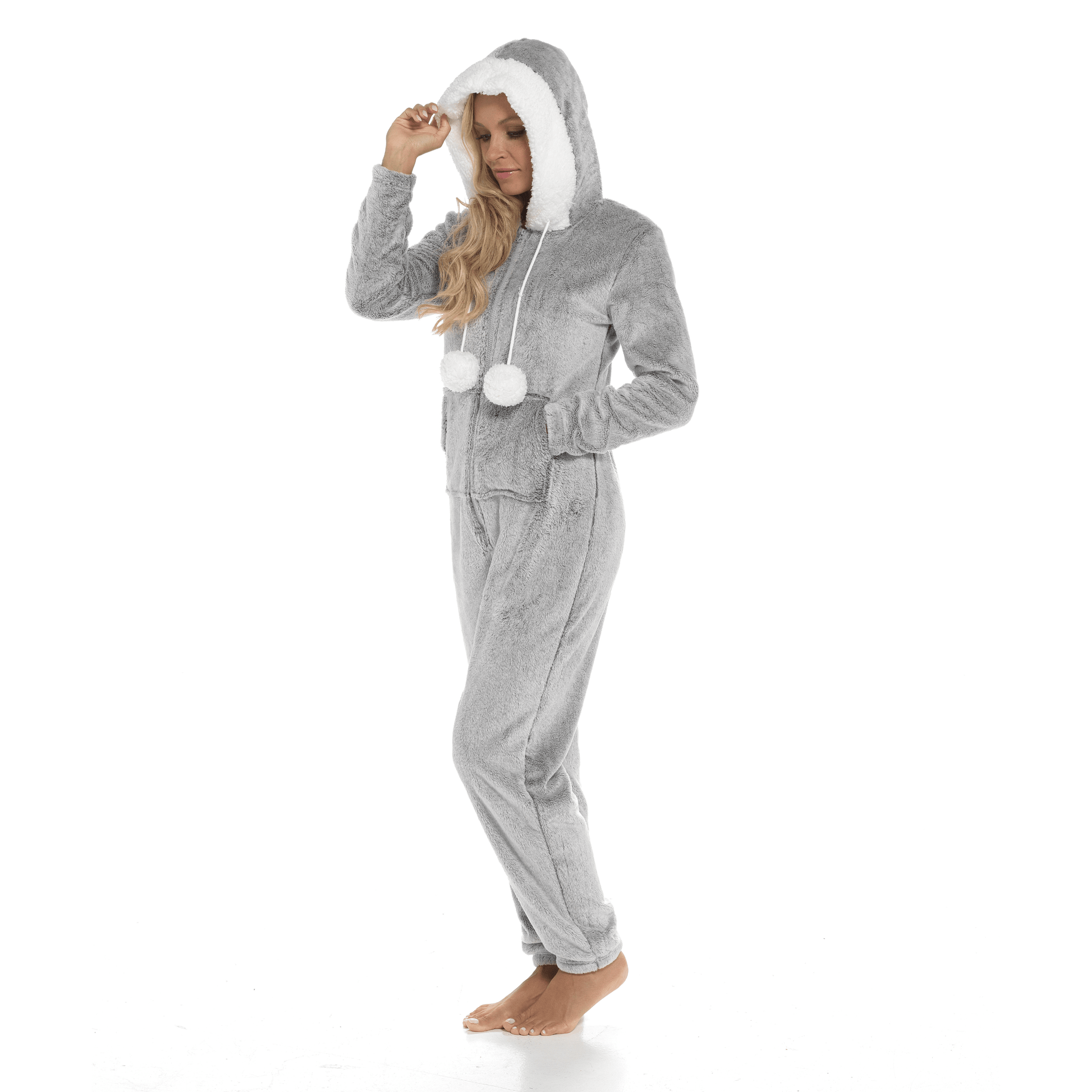 Womens Shimmer Fleece Onesie Hooded Pyjama, All In One Ladies Sleepwear PJs Daisy Dreamer Pyjamas