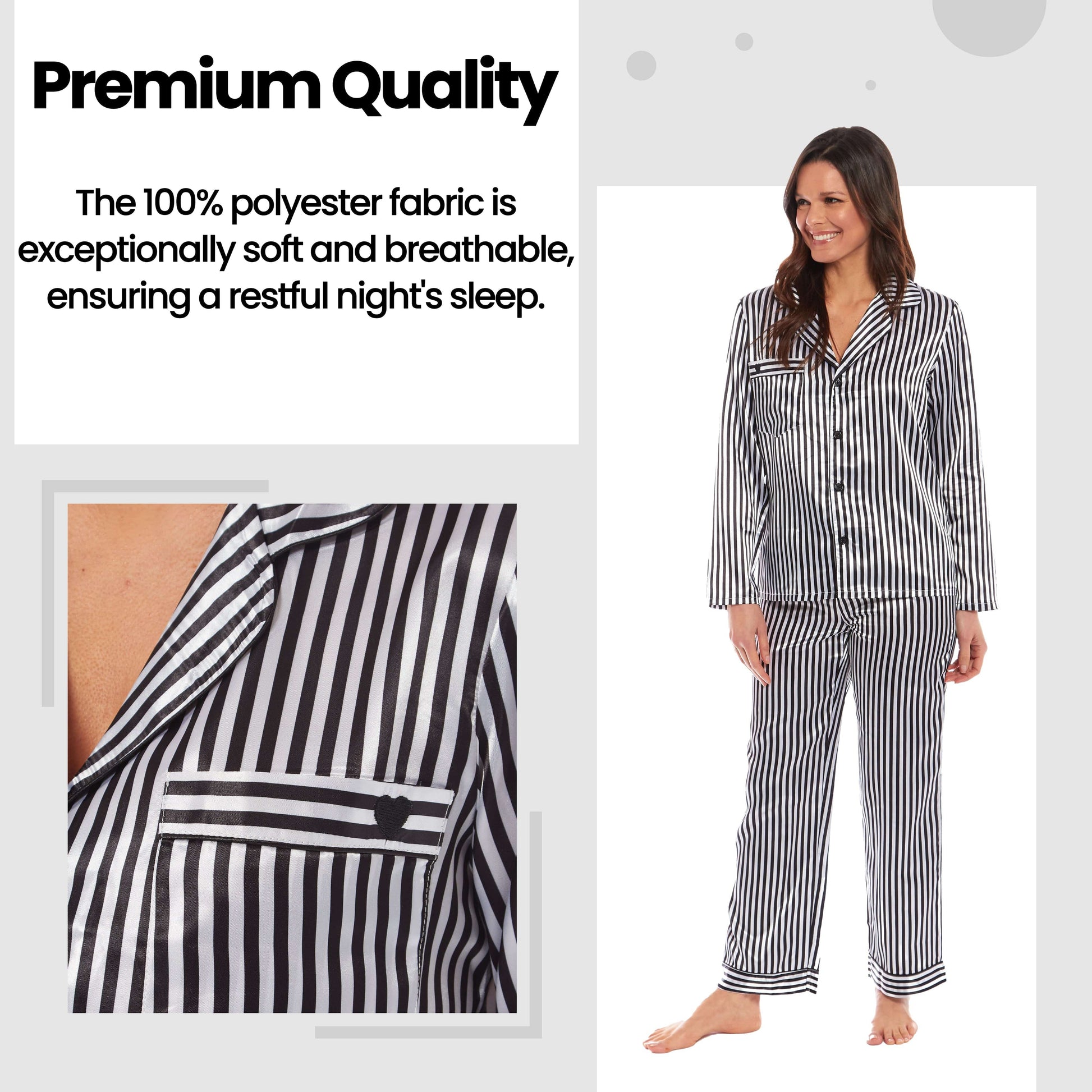 Luxurious Women's Satin Silk Long Sleeve Pyjama Set Ladies Cozy Loungewear Nightwear PJs in Black Pink Grey with Dress Shirt Collar and Loose-Fitting Pants by Daisy Dreamer for Ultimate Comfort Elegance Softness and Premium Sleepwear Experience Daisy Dreamer Pyjamas