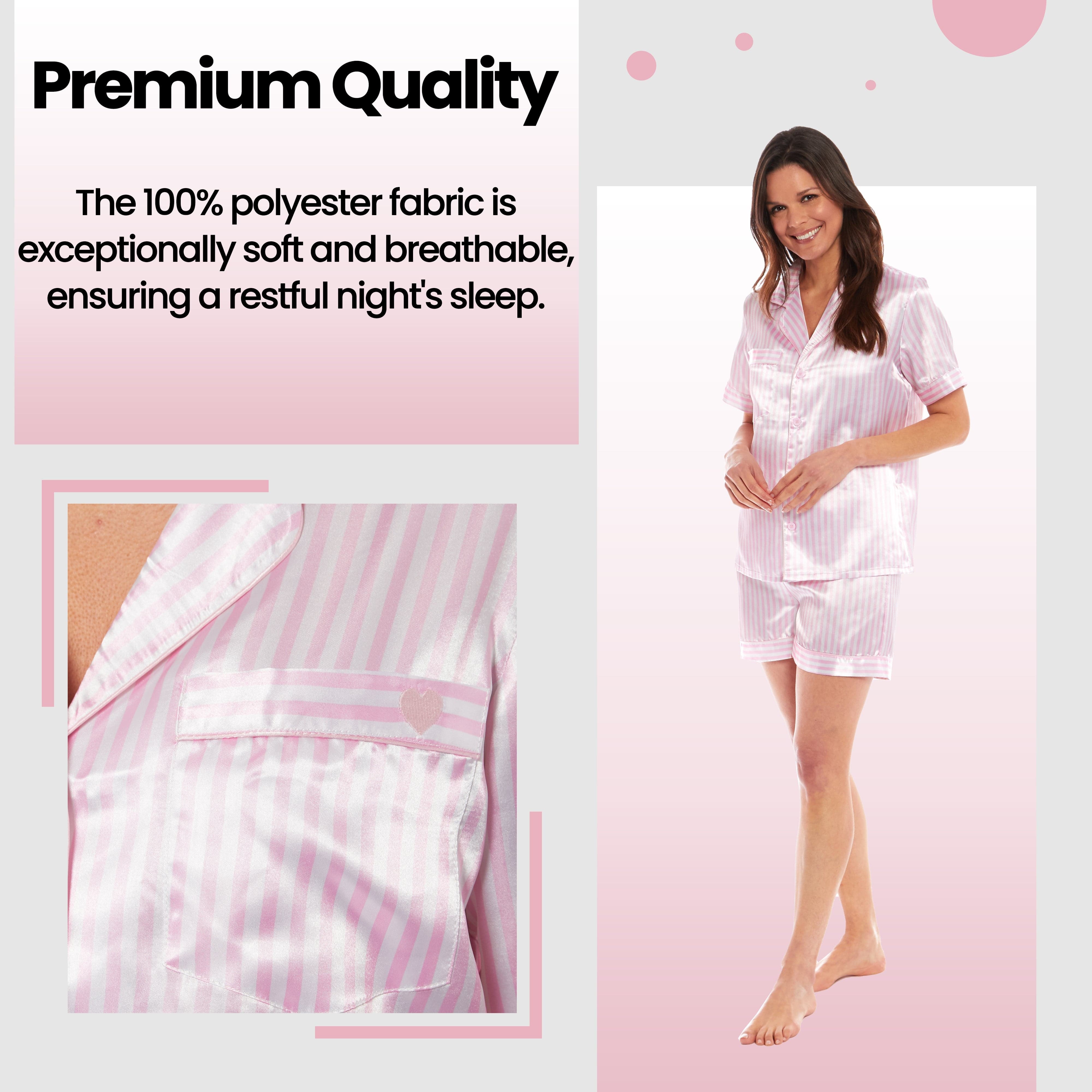 Women s Satin Silk Pyjama Set Satin PJs Short Loungewear Nightwear for OLIVIA ROCCO