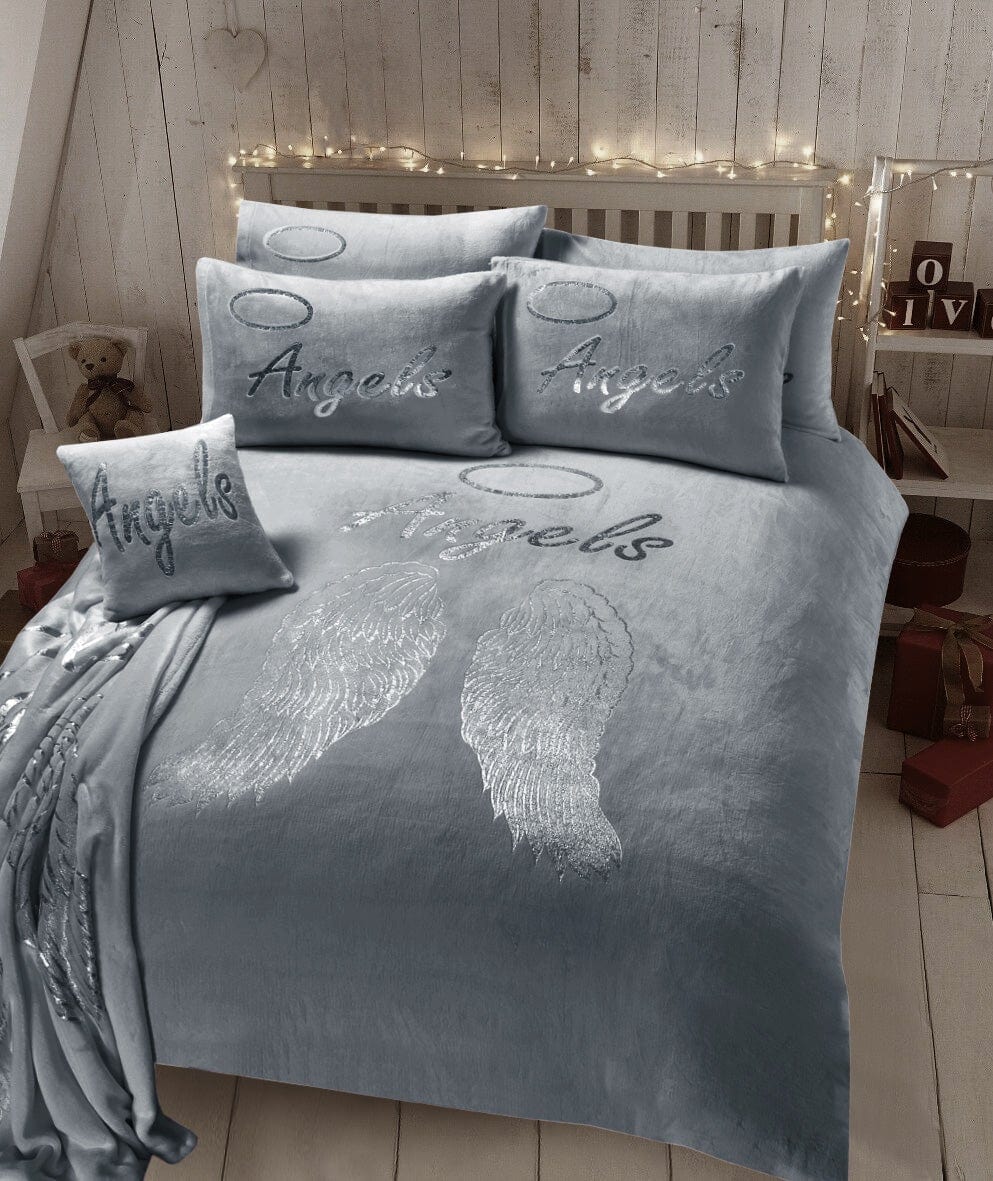 Angel Wings Teddy Duvet Set