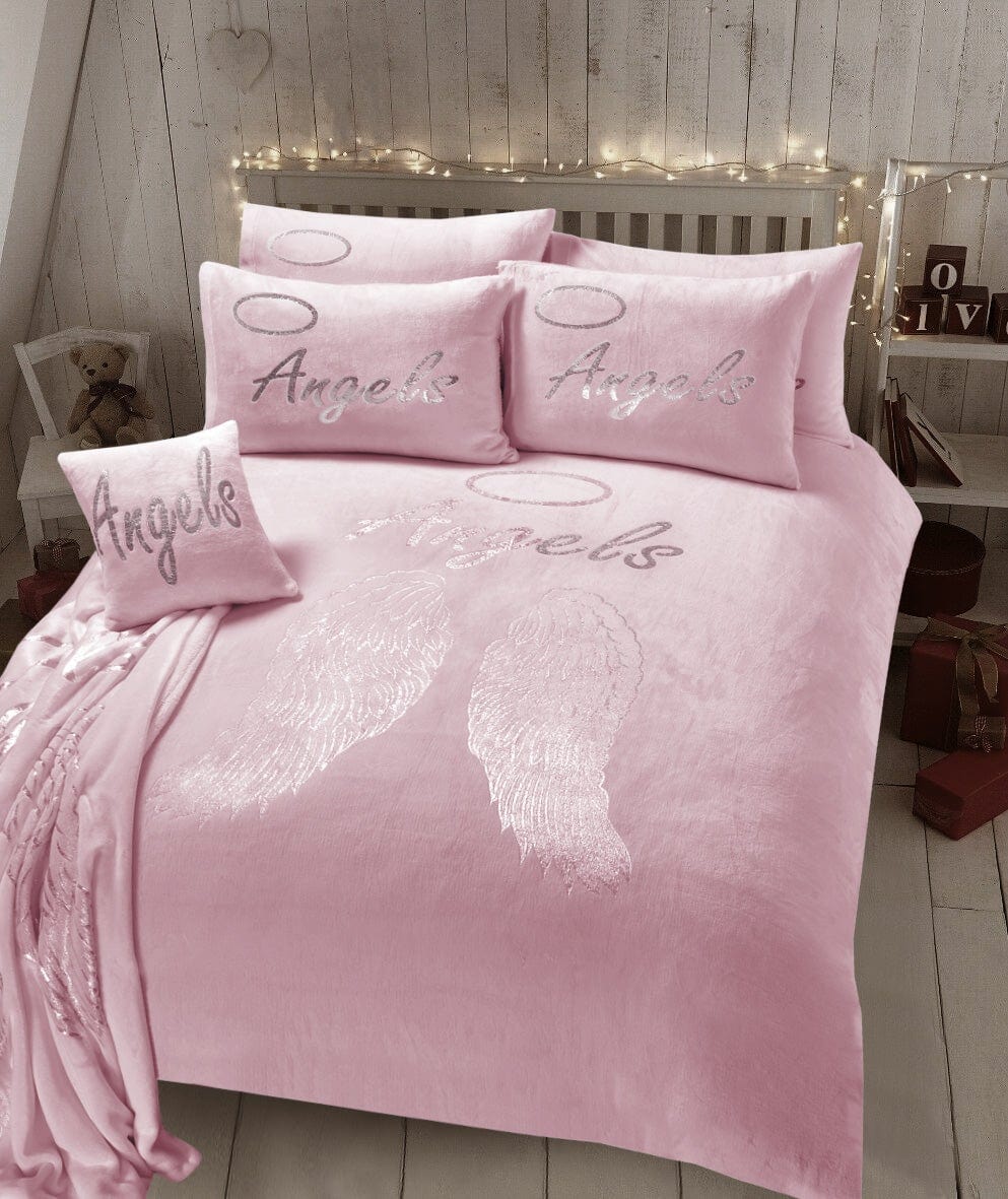 Angel Wings Teddy Duvet Set