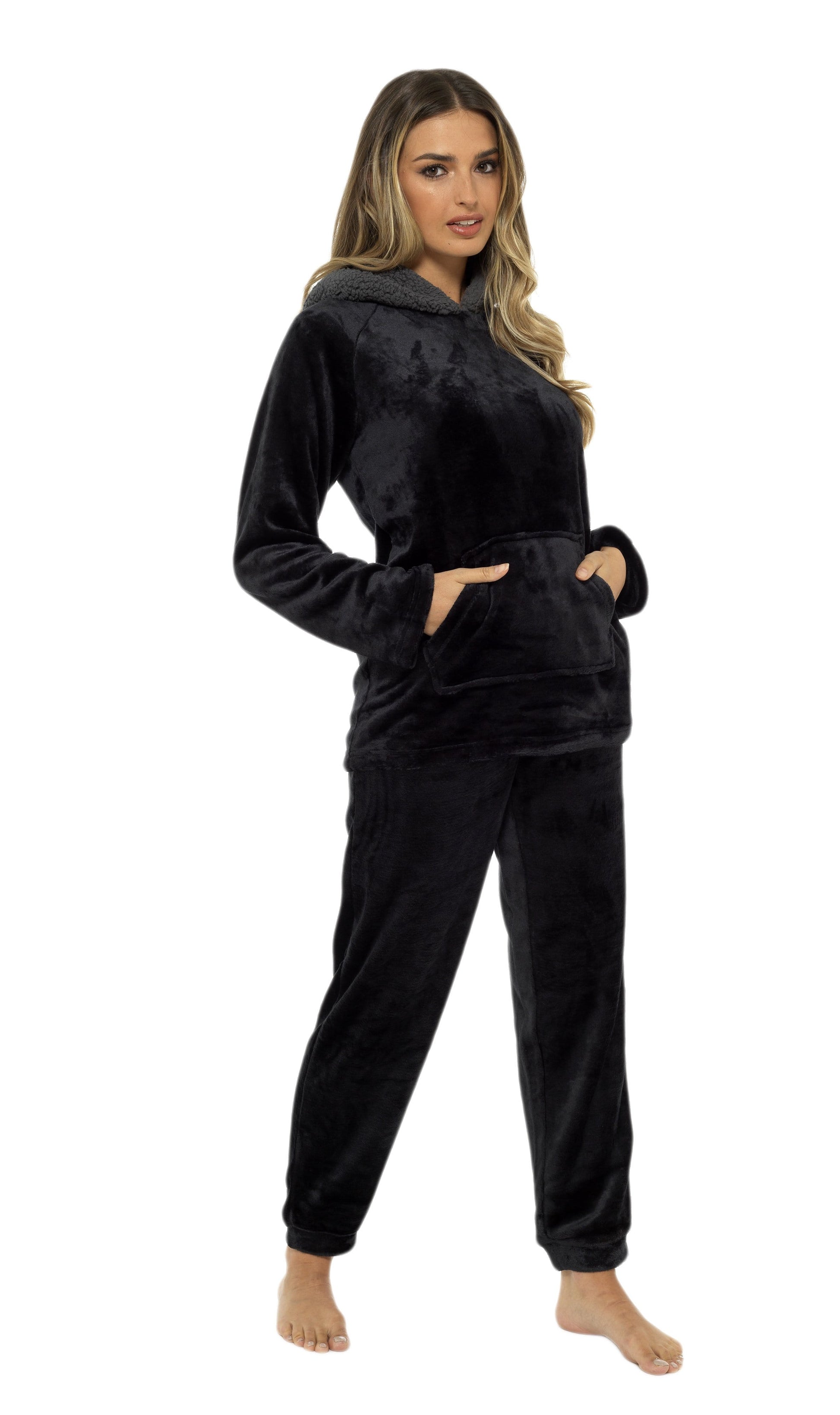 me Women's Modal Blend Pyjama Set - Black