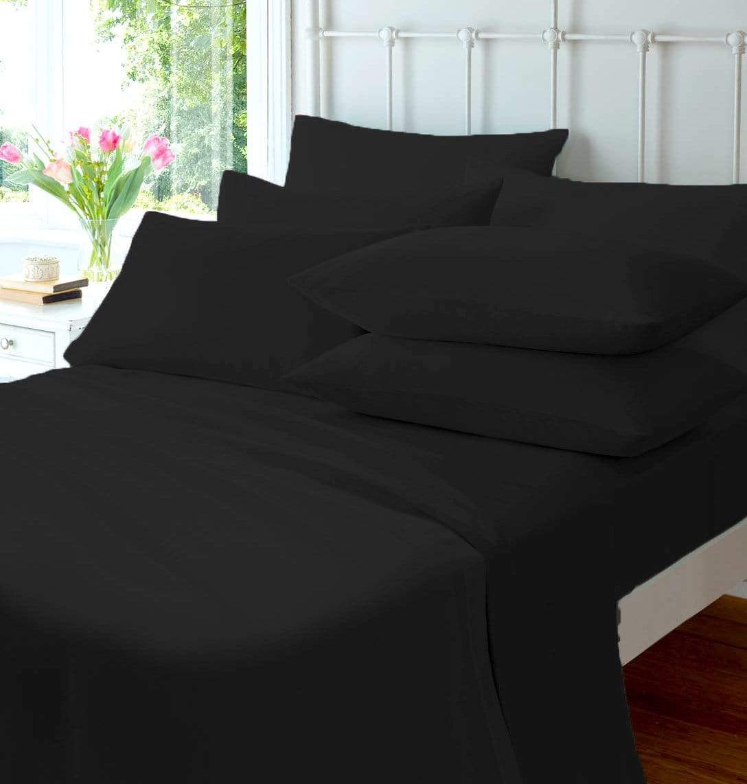 Flannelette Duvet Set PILLOWCASES / BLACK OLIVIA ROCCO Duvet Cover