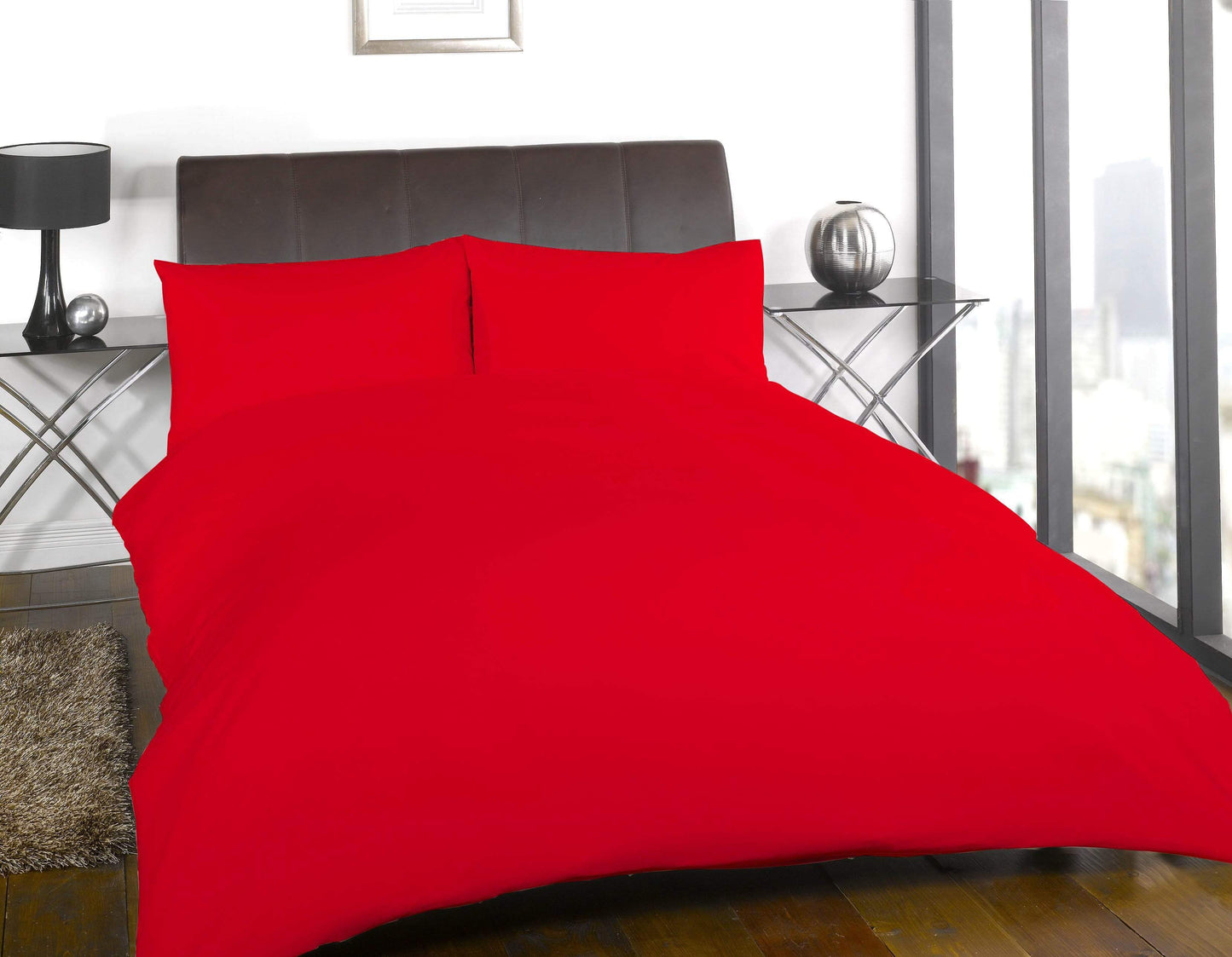 Flannelette Duvet Set SINGLE / RED OLIVIA ROCCO Duvet Cover