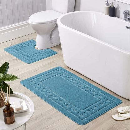 Jumbo Miami Bath Mat Set TEAL OLIVIA ROCCO basics Bath Mat