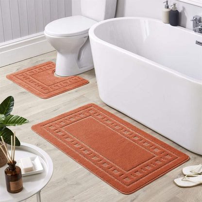 Jumbo Miami Bath Mat Set TERRACOTTA OLIVIA ROCCO basics Bath Mat