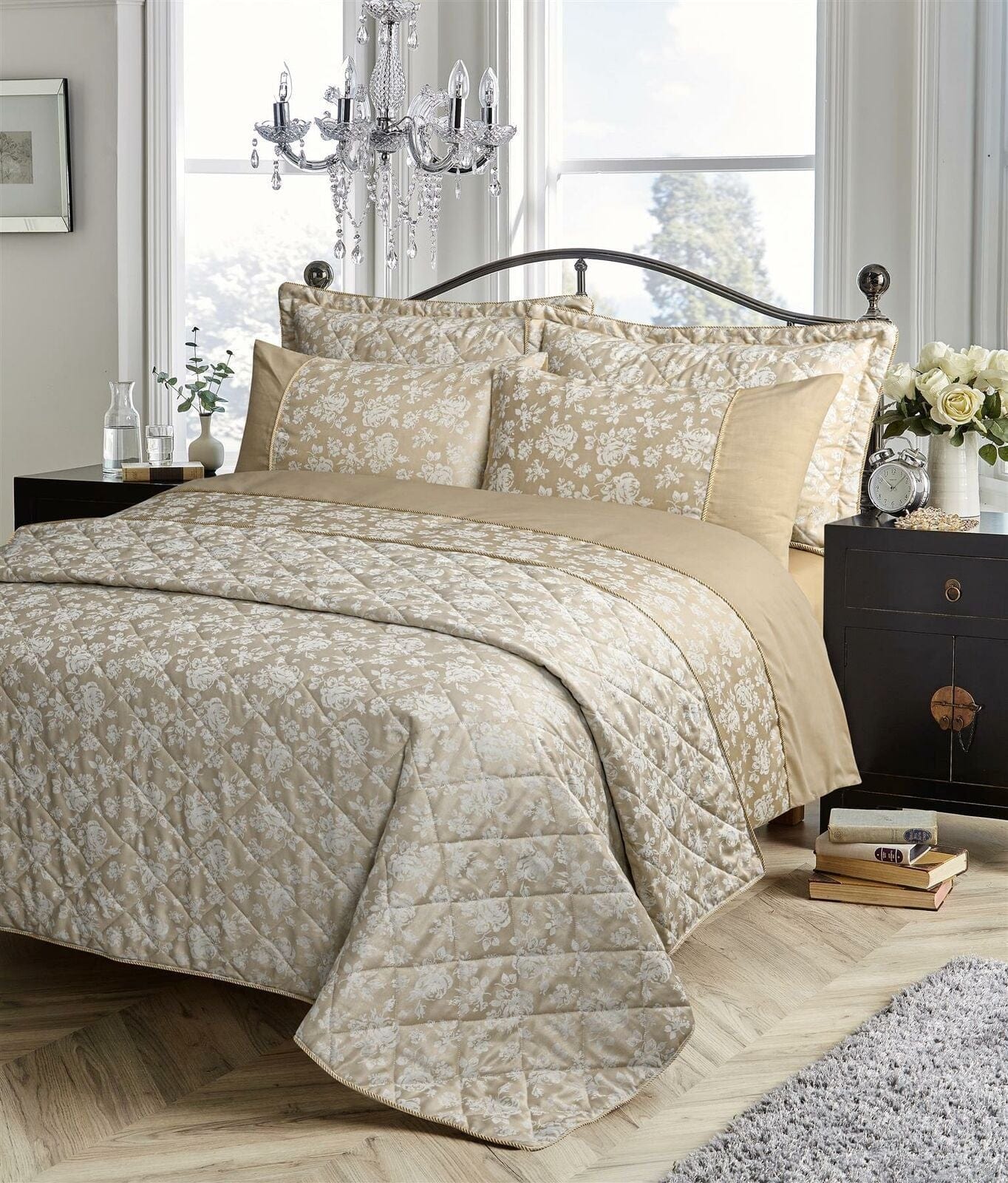 Kew Woven Jacquard Collection SINGLE / GOLD OLIVIA ROCCO Duvet Cover