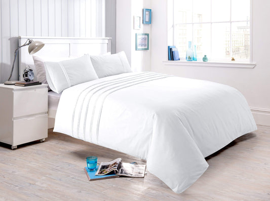 Laurent Duvet Set SINGLE / WHITE OLIVIA ROCCO Duvet Cover