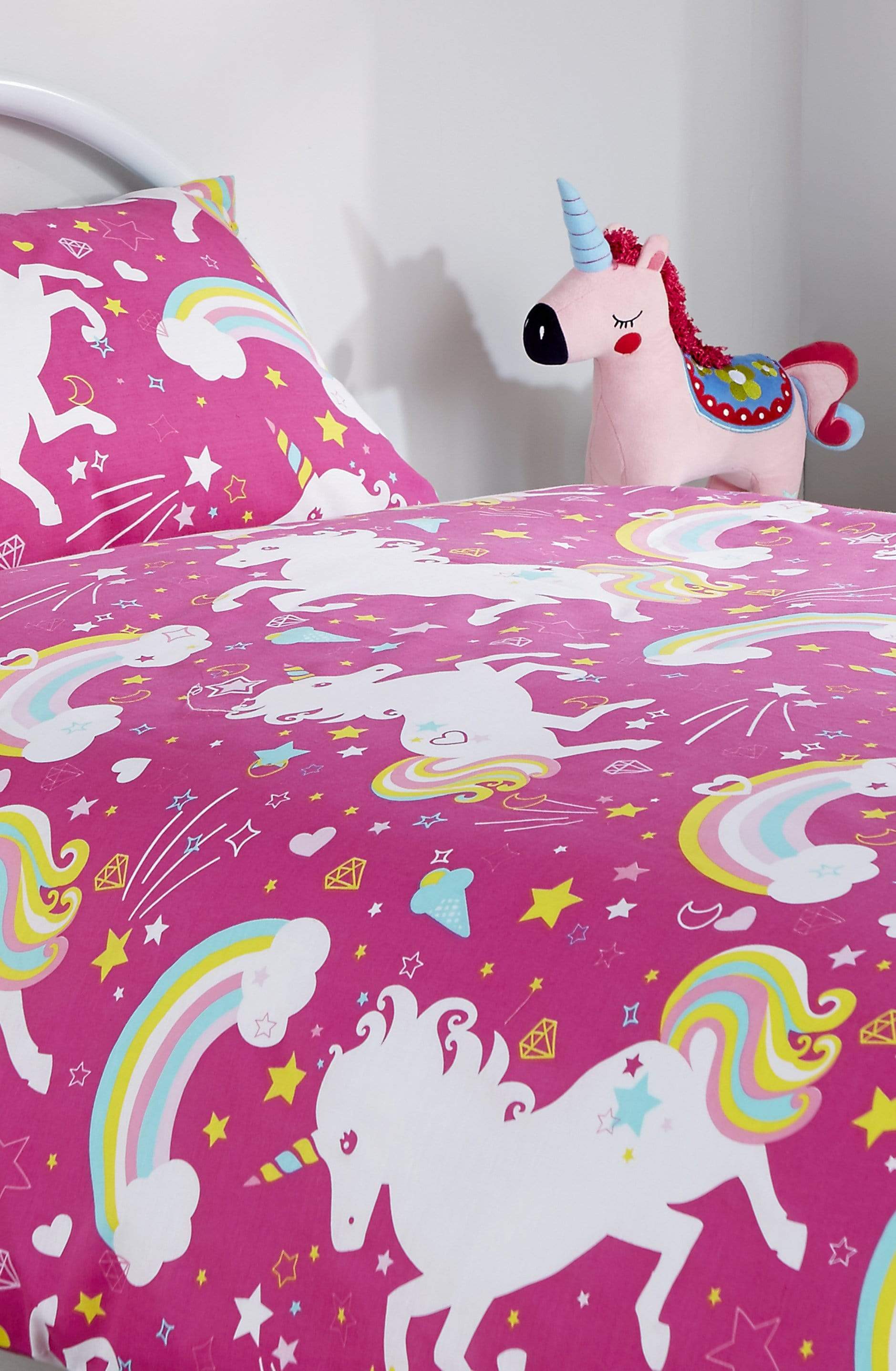 Magical Unicorn Fairytale Duvet Cover Set for Kids Cotton Rich Whimsic OLIVIA ROCCO