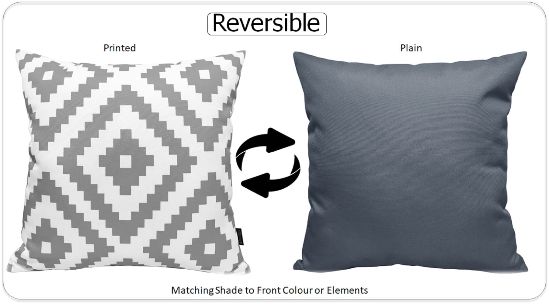 Printed Waterproof Cushions NAIROBI SILVER / 43 x 43 Cm OLIVIA ROCCO Cushions