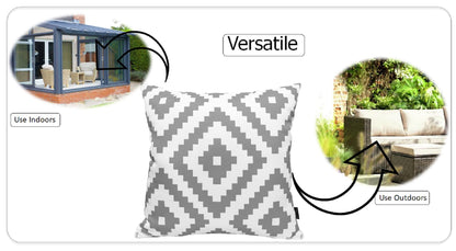 Printed Waterproof Cushions NAIROBI SILVER / 43 x 43 Cm OLIVIA ROCCO Cushions