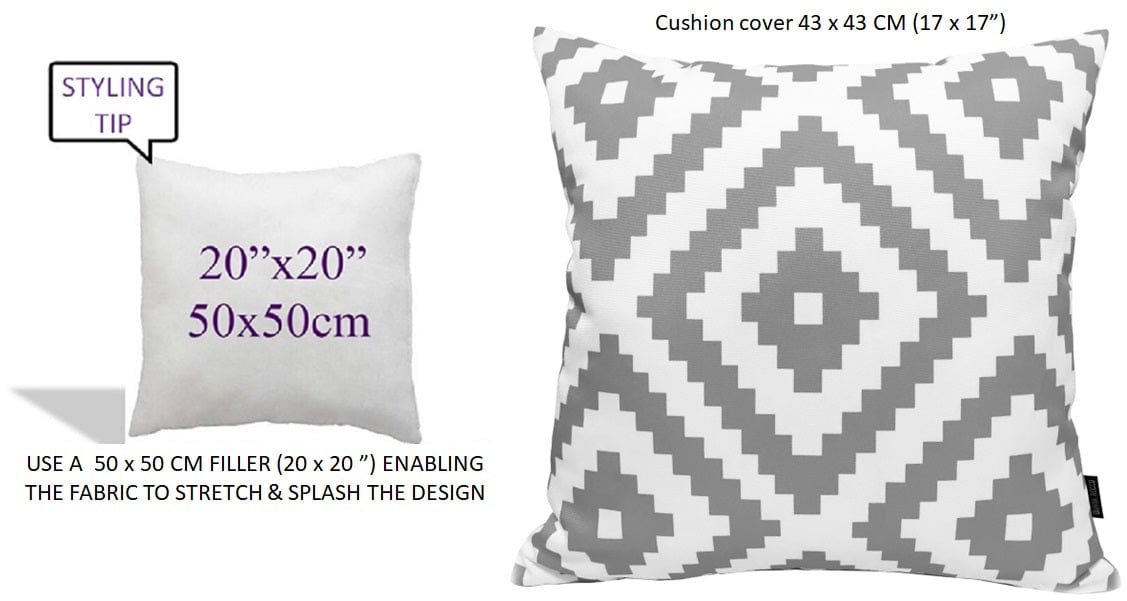 Printed Waterproof Cushions NAIROBI SILVER / 43 x 43 Cm OLIVIA ROCCO Cushions