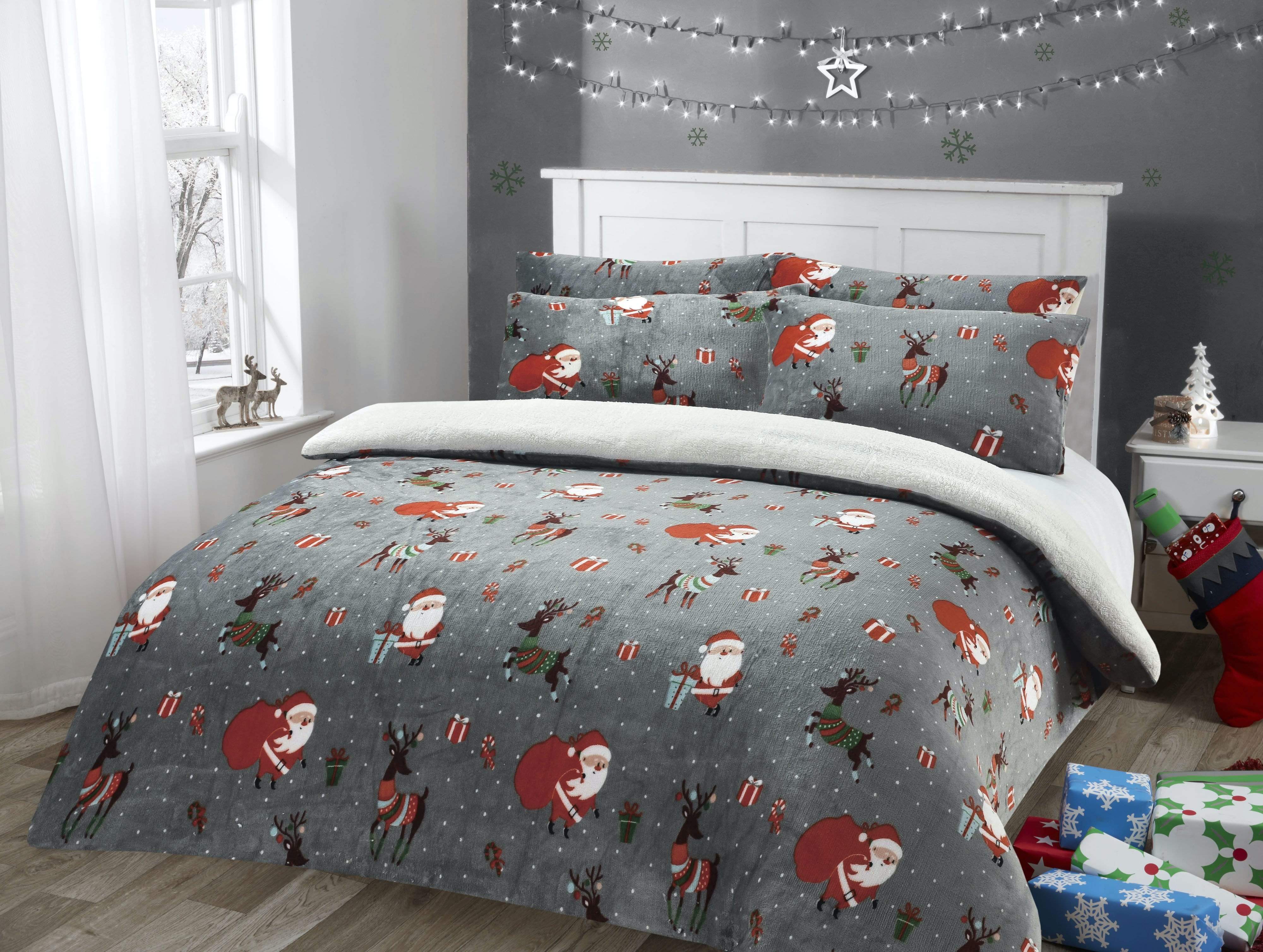 Fleece xmas bedding sale