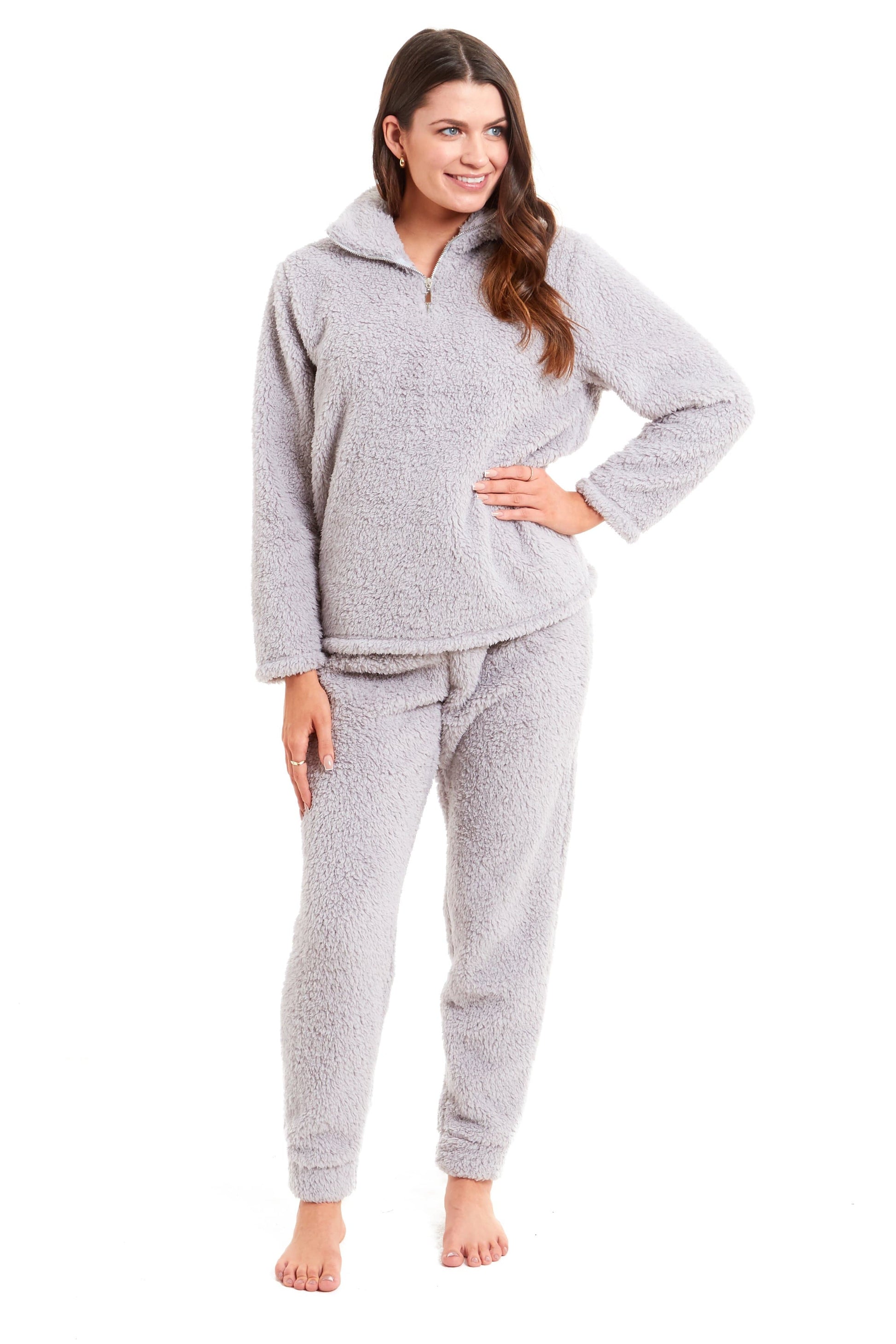 Lucky Brand Women's Pajama 3 Piece Set (Navy/Grey, Small) 