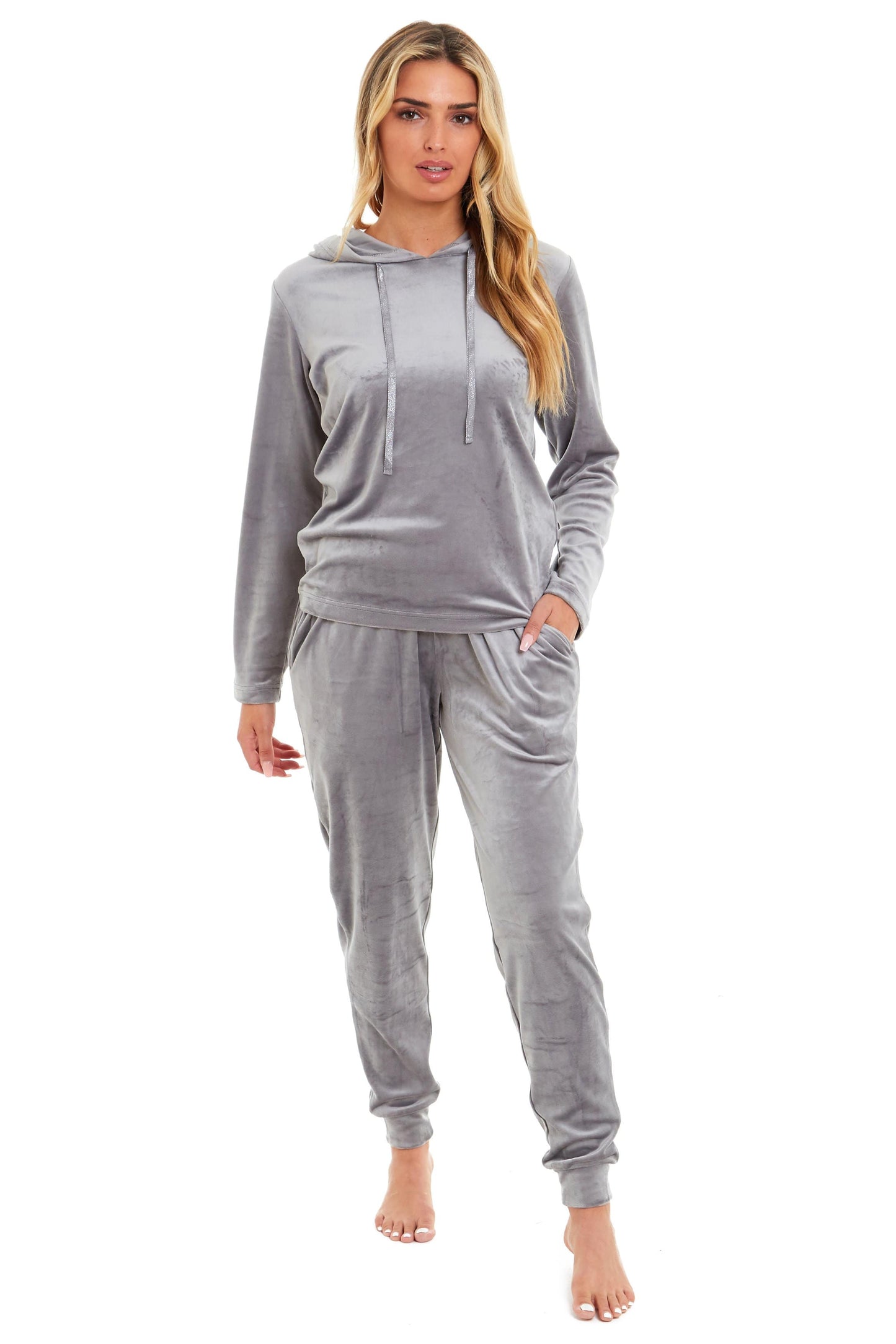 Ladies Super Soft Grey Loungewear, Pyjama Lounge Set or Hooded